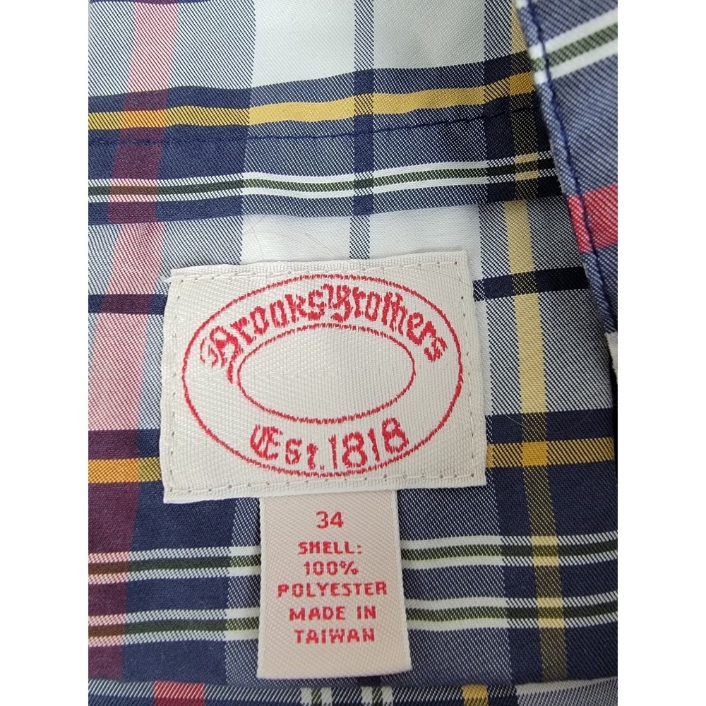 Brooks Brothers Men's Board Shorts 34 Multicolor‎ Plaid Swim Trunks Beachwear - Picture 4 of 9